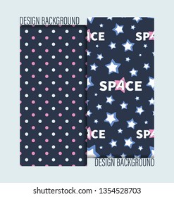 Space, stars and background in peas.Seamless design patterns for children's textiles, tableware, background images for children's themed sites, a video channel, a blog, a store, an atelier.