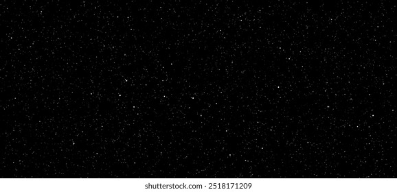 Plano de fundo de estrelas do espaço. Universo estrelado padrão com estrelas brilhantes. Galáxia das constelações do céu noturno. Ilustração vetorial.