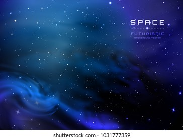 Fondo de las estrellas espaciales. Ilustración vectorial del cielo nocturno. ilustración del espacio exterior y Vía Láctea.