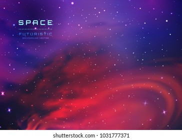 Space Stars Background. Vector Illustration of The Night Sky. illustration of outer space and Milky Way.