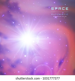 Space Stars Background. Vector Illustration of The Night Sky. illustration of outer space and Milky Way.