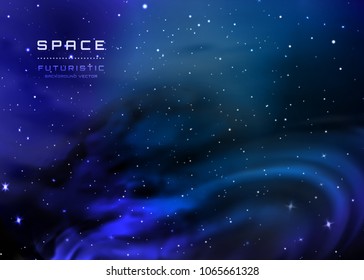 Space Stars Background. Vector Illustration of The Night Sky