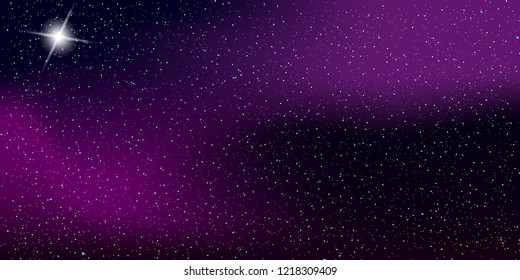 Space Stars Background. Vector Illustration of The Night Sky.