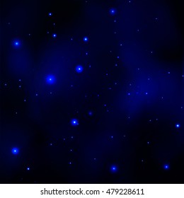 Space Stars Background. Vector Illustration of The Night Sky.