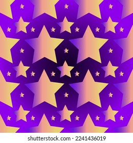 SPACE STARS CUTE SEAMLESS VECTOR PATTERN