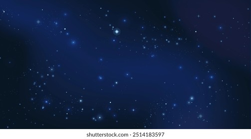 Space with stars. Galaxy background. Space stars, Celestial panorama, Night universe, Blue constellation, Stellar illustration, Dark cosmos, Interstellar journey, Astrology map background.
