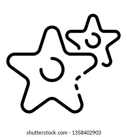 Space stars icon. Outline space stars vector icon for web design isolated on white background