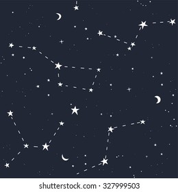 Space stars seamless pattern