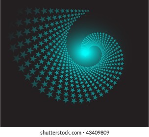 space stars swirl abstract illustration