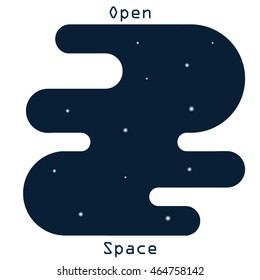 Space Stars Vector. Background of space.