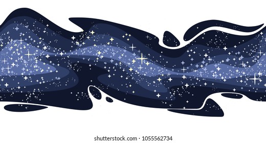 Space with stars vector background. Universe space infinity and starlight illustration.   Infinite space.