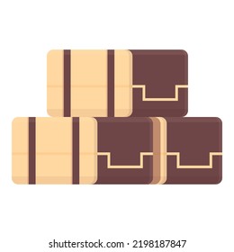 Space station box icon cartoon vector. Planet base. Colony surface