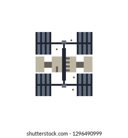 Space station colored icon. Element of space illustration. Signs and symbols icon can be used for web, logo, mobile app, UI, UX on white background