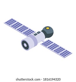 Space station explorer icon. Isometric of space station explorer vector icon for web design isolated on white background