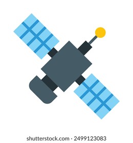 Space Station Flat Icon Design For Personal nad Commercial Use