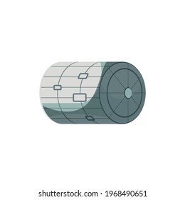 Space station habitation module cartoon vector illustration
