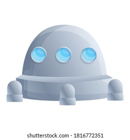 Space station icon. Cartoon of space station vector icon for web design isolated on white background