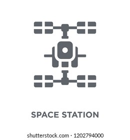 Space station icon. Space station design concept from Astronomy collection. Simple element vector illustration on white background.