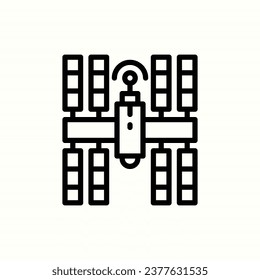 space station icon, isolated icon in light background, perfect for website, blog, logo, graphic design, social media, UI, mobile app