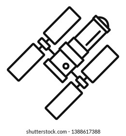 Space station icon. Outline space station vector icon for web design isolated on white background