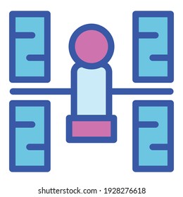 Space station icon. Outline space station vector icon for web design isolated on white background