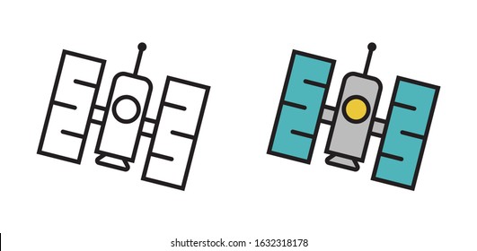 Space station icon. Simple illustration. Vector graphic.