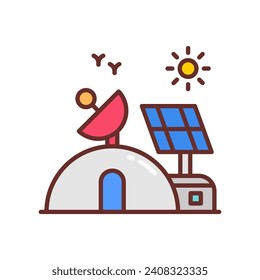 Space Station icon in vector. Illustration