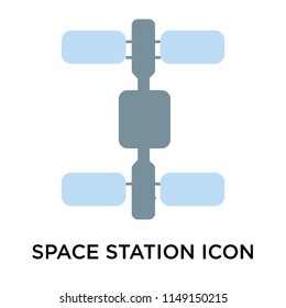 Space station icon vector isolated on white background for your web and mobile app design, Space station logo concept