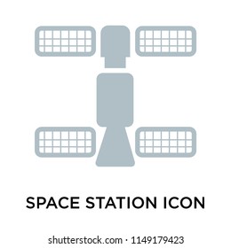 Space station icon vector isolated on white background for your web and mobile app design, Space station logo concept