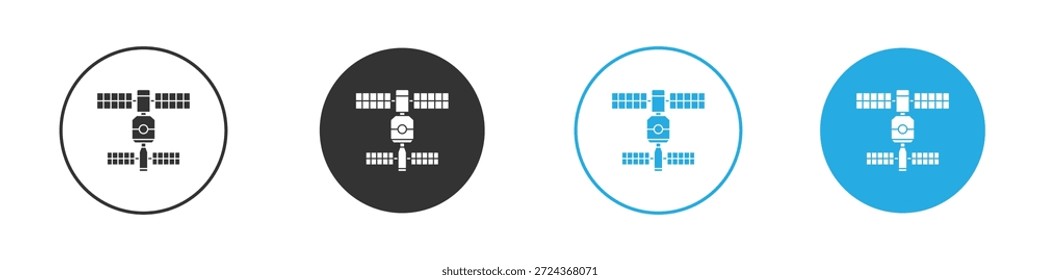 Elemento de design de ícones da estação espacial. ilustração vetorial em fundo branco.