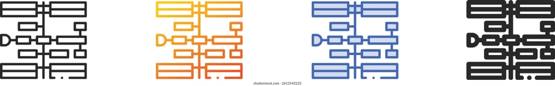 space station icon.Thin Linear, Gradient, Blue Stroke and bold Style Design Isolated On White Background