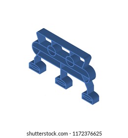 Space station isometric left top view 3D icon