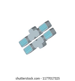 Space station isometric left top view 3D icon