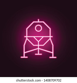space station neon icon. Elements of web set. Simple icon for websites, web design, mobile app, info graphics