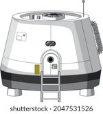Space station on white background illustration