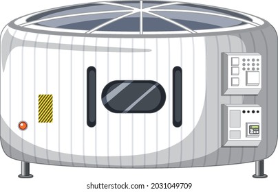 Space station on white background illustration