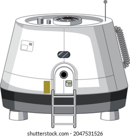 Space station on white background illustration