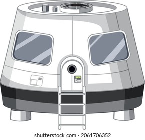 Space station on white background illustration