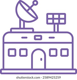 Space Station vector icon. Can be used for printing, mobile and web applications.