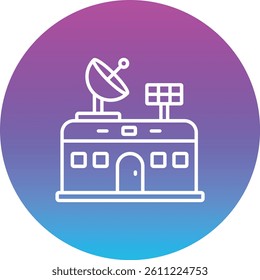 Space Station vector icon. Can be used for printing, mobile and web applications.