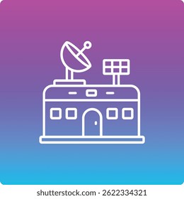 Ícone de vetor da Estação Espacial. Pode ser usado para impressão, aplicativos móveis e da Web.