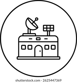 Icono de Vector de la Estación Espacial. Se puede utilizar para aplicaciones de impresión, móviles y de Web.