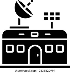 Space Station vector icon. Can be used for printing, mobile and web applications.