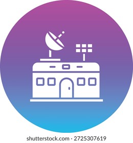 Space Station vector icon. Can be used for printing, mobile and web applications.