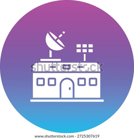 Space Station vector icon. Can be used for printing, mobile and web applications.