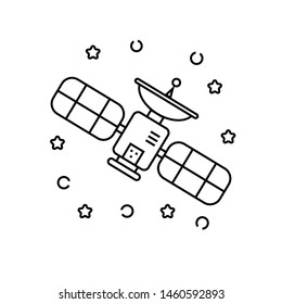 Space station vector icon on white background