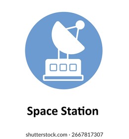 Icono de Vector de la Estación Espacial que puede modificarse o editarse fácilmente
