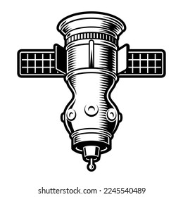 Space station vector illustration isolated on white background