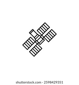 Space Station vector line icon icons design