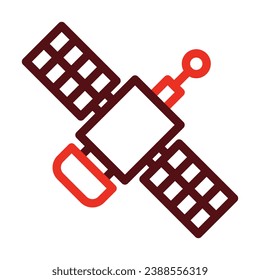 Space Station Vector Thick Line Two Color Icons For Personal And Commercial Use.
